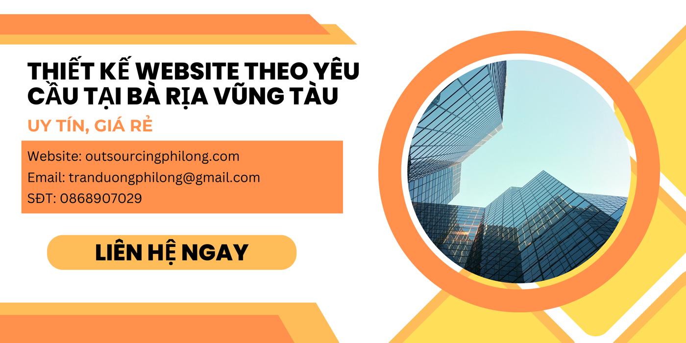 Thiết kế website theo yêu cầu tại Bà Rịa - Vũng Tàu